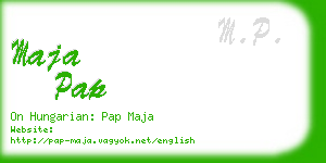 maja pap business card